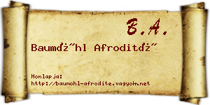 Baumöhl Afrodité névjegykártya
